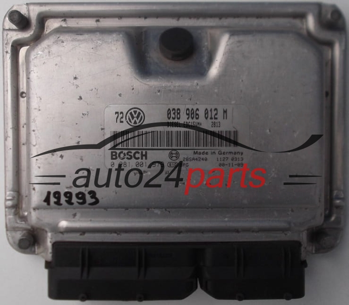 ECU CENTRALITA DE MOTOR VW VOLKSWAGEN GOLF 1.9 TDI ALH 038906012M, 038 906 012 M, BOSCH 0281001979, 0 281 001 979