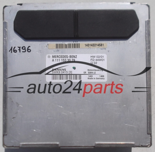CALCULATEUR MOTEUR MERCEDES W210 E200 SIEMENS 5WK9 04153 5WK90415, A 111 153 30 79, 1111533079, A1111533079, SIM4 LE