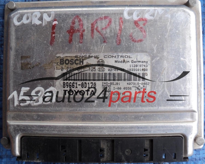 ECU CENTRALITA DE MOTOR TOYOTA YARIS 1.4 D4D 89661-0D170 1ND-TV