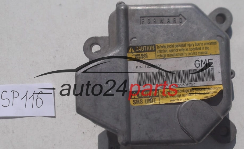 STEROWNIK MODUL PODUSZEK POWIETRZNYCH OPEL SINTRA 16238691 GME