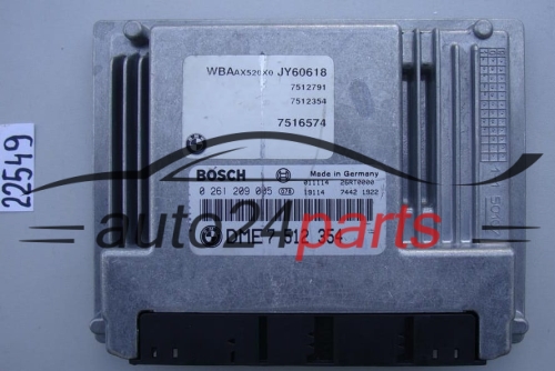 KOMPUTER STEROWNIK SILNIKA BMW E46 318 2.0 BOSCH 0 261 209 005, 0261209005, DME 7 512 354, DME7512354, 7512354