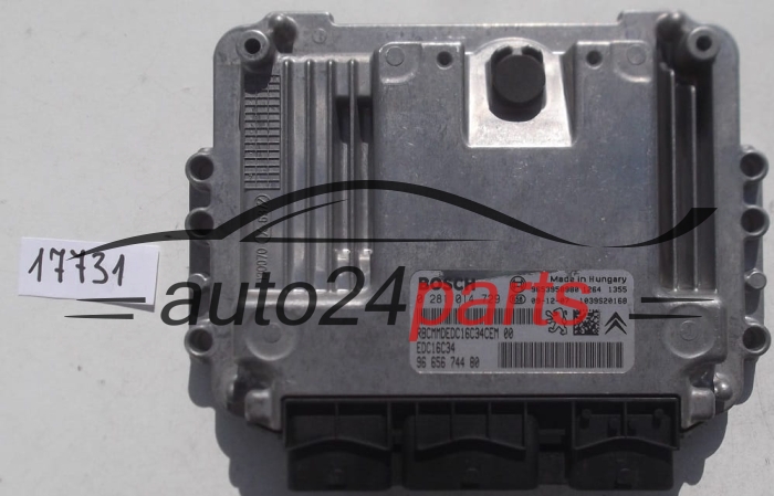 MOTORSTEUERGERÄT ECU STEUERGERAT CITROEN PEUGEOT 1.6 HDI BOSCH 0 281 014 729, 0281014729, 96 656 744 80, 9665674480, 9653958980, EDC16C34 