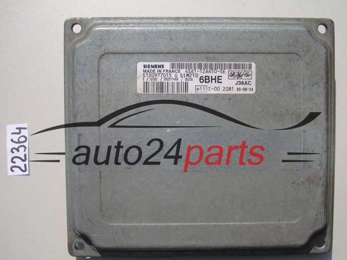 CENTRALITA DE MOTOR FORD FIESTA S120977015 G, S120977015G, 4S61-12A650-SE, 4S6112A650SE, SIM210