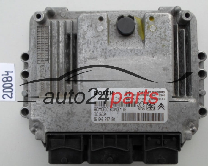 KOMPUTER STEROWNIK SILNIKA PEUGEOT 206 1.4 HDI BOSCH 0 281 012 528, 0281012528, 96 646 207 80, 9664620780, 9657699480 EDC16C34