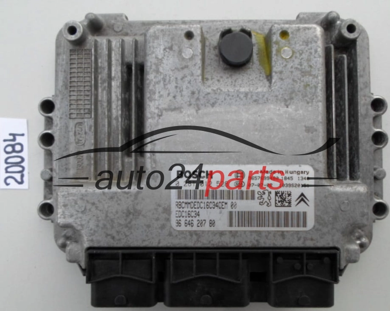 KOMPUTER STEROWNIK SILNIKA PEUGEOT 206 1.4 HDI BOSCH 0 281 012 528, 0281012528, 96 646 207 80, 9664620780, 9657699480 EDC16C34