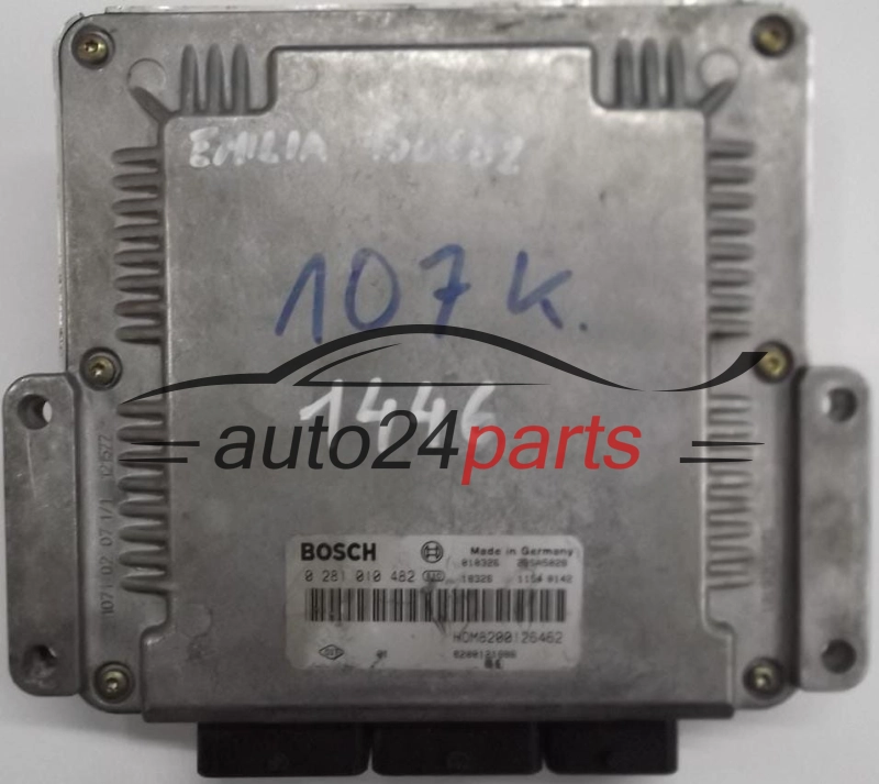 ECU CENTRALITA DE MOTOR RENAULT LAGUNA 1.9 DCI F9Q BOSCH 0281010482, 0 281 010 482, HOM8200126462, HOM 8200126462, 8200121886, 28SA5028
