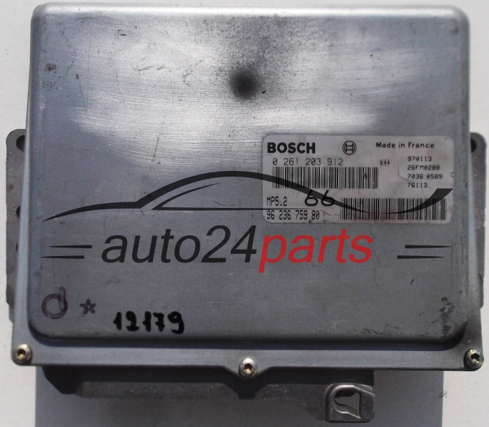 KOMPUTER STEROWNIK SILNIKA PEUGEOT 306, CITROEN SAXO 1.6, BOSCH 0 261 203 912, 0261203912, 96 236 759 80, 9623675980, MP5.2 66