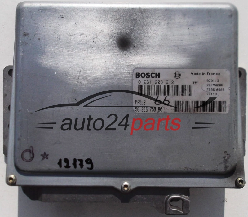KOMPUTER STEROWNIK SILNIKA PEUGEOT 306, CITROEN SAXO 1.6, BOSCH 0 261 203 912, 0261203912, 96 236 759 80, 9623675980, MP5.2 66