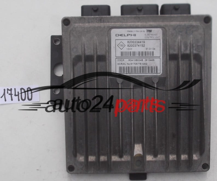 ECU CENTRALITA DE MOTOR RENAULT MEGANE 1.5 DCI DELPHI R0410B024B, 8200334419, 8200374152 