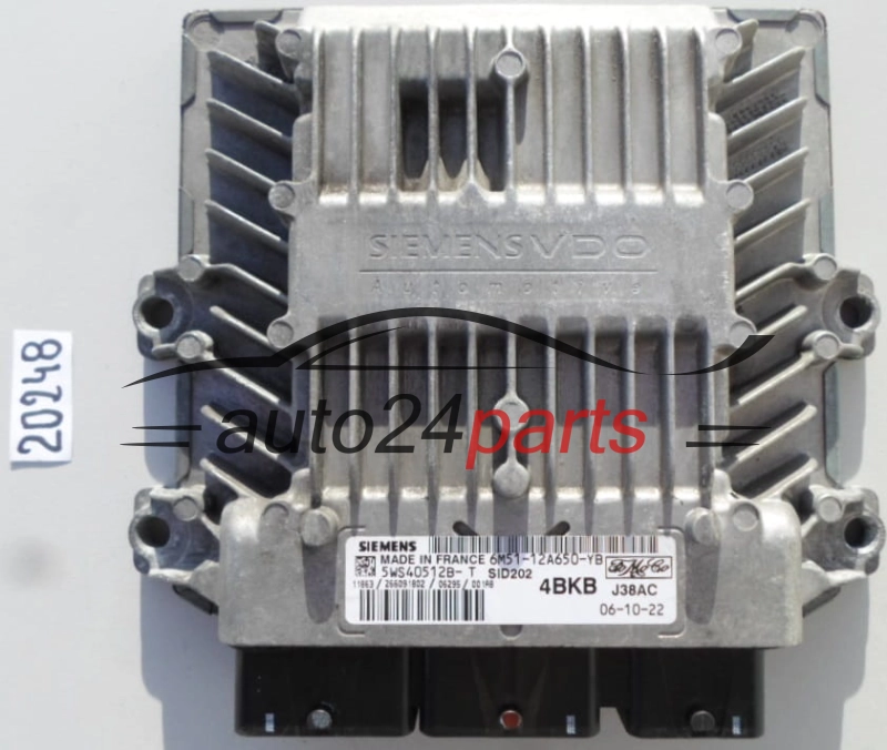 KOMPUTER STEROWNIK SILNIKA FORD 1.8 TDCI 5WS40512B-T, 5WS40512BT, 6M51-12A650-YB, 6M5112A650YB