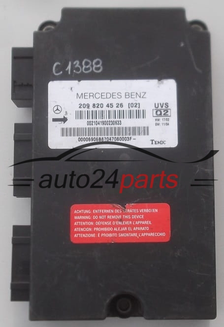 CENTRALKA MODUL STEROWNIK MERCEDES CLK 209 820 45 26 {02}, 2098204526 