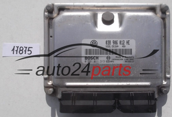 KOMPUTER STEROWNIK SILNIKA VOLKSWAGEN SEAT LEON BOSCH 0 281 011 313, 0281011313, 038 906 012 HE, 038906012HE