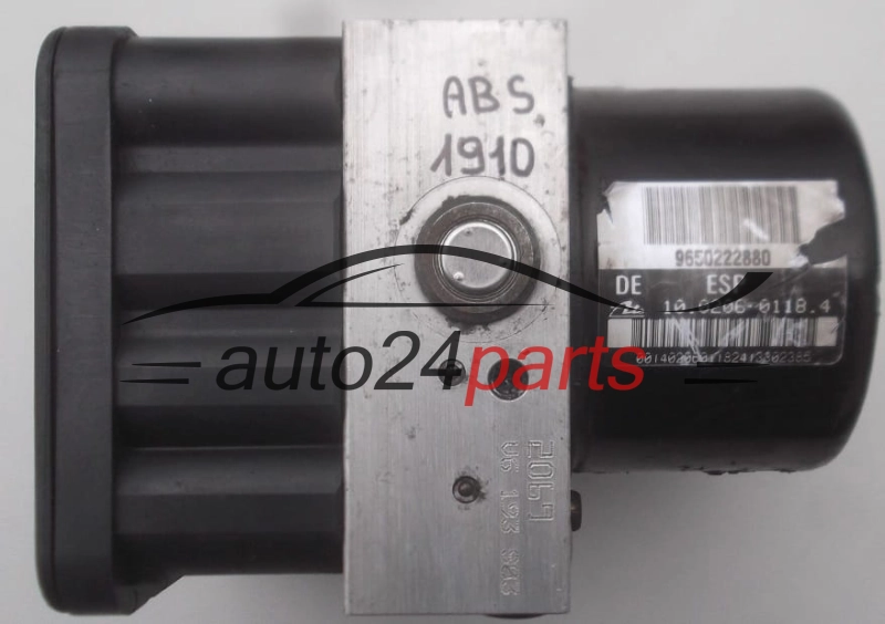 ABS POMPA I STEROWNIK PEUGEOT 206 9650222880, ATE 10.0206-0118.4, 10020601184, 10.0960-1134.3, 10096011343