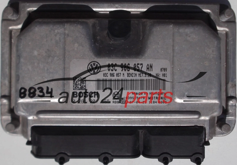 KOMPUTER STEROWNIK SILNIKA SKODA ROOMSTER 1.6 03C906057AN, 03C 906 057 AN, 03C906057M, 03C 906 057 M, BOSCH 0261201665, 0 261 201 665, BENZIN ME7.5.20 1515 1039S23905 