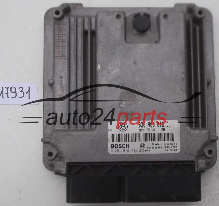 KOMPUTER STEROWNIK SILNIKA SKODA OCTAVIA 1.9 TDI BOSCH 0 281 011 883,  03G 906 016 DJ