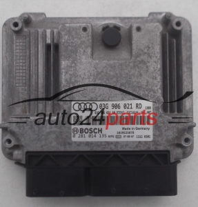 CALCULATEUR MOTEUR AUDI A3 1.9 TDI 03G906021RD, 03G 906 021 RD BOSCH 0281014135, 0 281 014 135