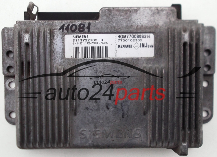 RENAULT LAGUNA 2.0 SIEMENS S113722102 B, S113722102B, HOM 7700868314, 7700102309