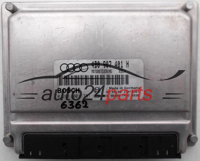 CALCULATEUR MOTEUR AUDI A6 2.5 TDI BOSCH 0 281 001 781, 0281001781, 4B0 907 401 H, 4B0907401H 