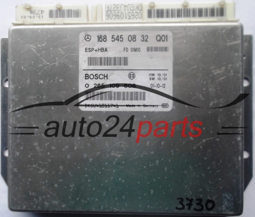 CALCULATEUR ABS ESP+HBA MERCEDES W168 A1685450832, 1685450832, A 168 545 08 32 BOSCH 0265109606, 0 265 109 606