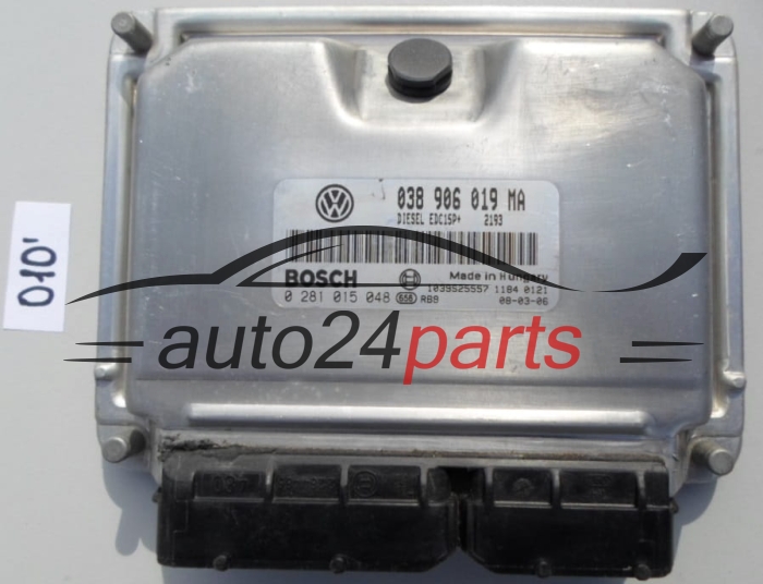 KOMPUTER STEROWNIK SILNIKA SEAT IBIZA 1.9 TDI BOSCH 0 281 015 048, 0281015048, 038 906 019 MA, 038906019MA