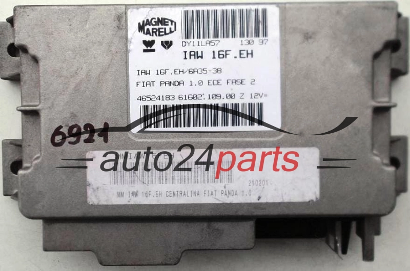 KOMPUTER STEROWNIK SILNIKA FIAT PANDA 1.0 IAW 16F.EH/6A35-38, IAW16FEH, 61602.109.00, 6160210900, 46524183