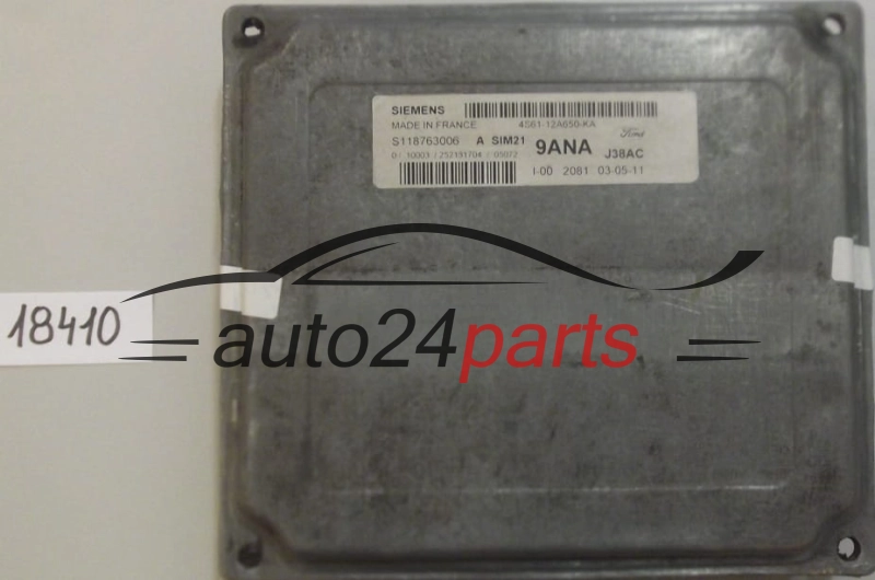 KOMPUTER STEROWNIK SILNIKA FORD FIESTA 1.3 SIEMENS S118763006 A, 4S61-12A650-KA