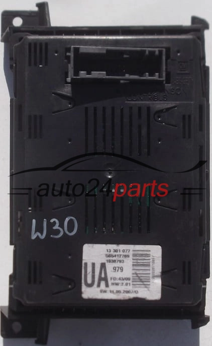 WYŚWIETLACZ RADIA CIEKŁOKRYSTALICZNY OPEL ZAFIRA B GM 13 301 077 UA