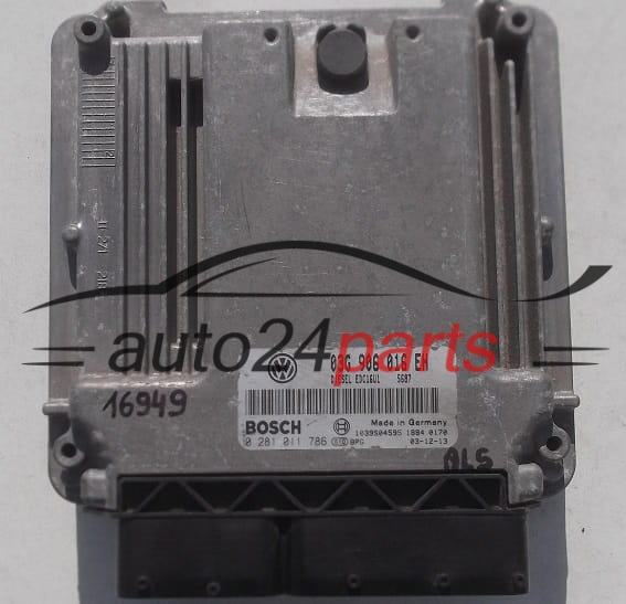 MOTORSTEUERGERÄT ECU STEUERGERÄT  VOLKSWAGEN TOURAN 2.0 TDI BOSCH 0 281 011 786, 03G 906 016 EH