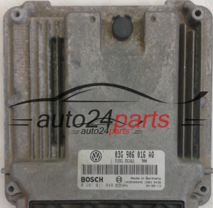 MOTORSTEUERGERÄT ECU STEUERGERÄT VW VOLKSWAGEN GOLF 2.0 TDI 03G 906 016 AQ, 03G906016AQ, BOSCH 0 281 011 848, 0281011848, DIESEL EDC16U1 7000, 1039S06946 
