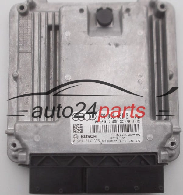 AUDI A6 3.0 TDI BOSCH 0 281 014 376, 0281014376, 4F9 910 401 B, 4F9910401B, 4F0907401C, EDC16CP34