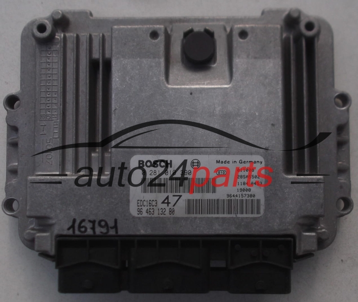 MOTORSTEUERGERÄT ECU STEUERGERAT PEUGEOT 307 1.4 HDI BOSCH 0 281 010 390, 0281010390, 96 463 132 80,  9644157380, 28SA5502, EDC16C3 47
