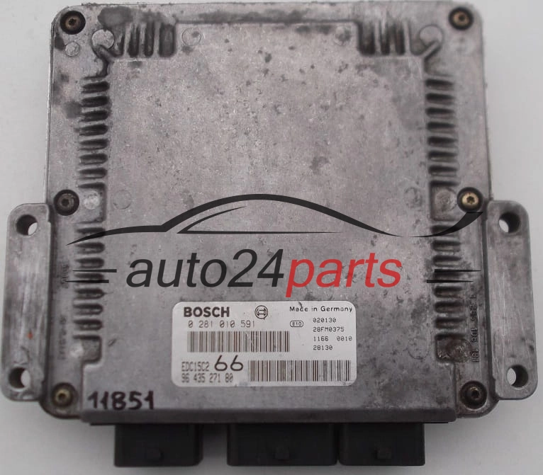 KOMPUTER STEROWNIK SILNIKA CITROEN PEUGEOT FIAT 2.0 HDI BOSCH 0 281 010 591, 0281010591, 96 435 271 80, 9643527180 