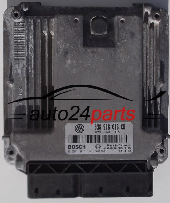 ECU CENTRALITA DE MOTOR VW VOLKSWAGEN GOLF TOURAN 1.9 TDI 03G906016CB, 03G 9060 16 CB, BOSCH 0 281 011 900, 0281011900