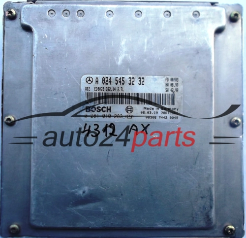 KOMPUTER STEROWNIK SILNIKA MERCEDES ML 270 CDI A0245453232, 0245453232, A 024 545 32 32 BOSCH 0281010283, 0 281 010 283 - 