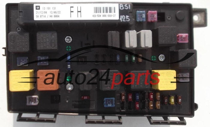 BOITE ELECTRIQUE A RELAIS ET FUSIBLE OPEL GM 13 191 131 FH HELLA 5DK 008 668-37