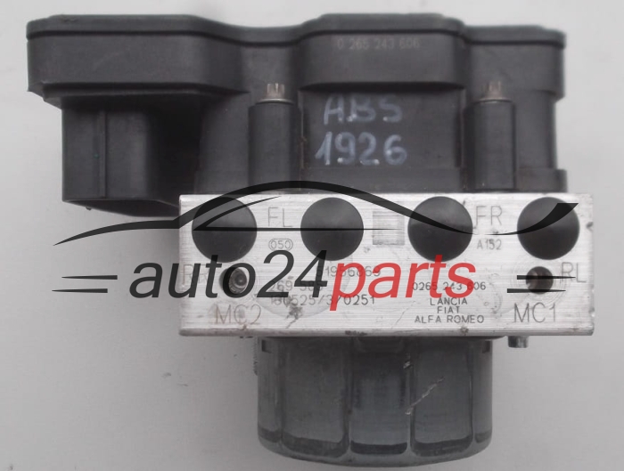 ABS HYDRAULIK-AGGREGAT MIT STEUERGERAET  LANCIA FIAT ALFA ROMEO BOSCH 0 265 243 606,  51956869