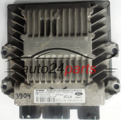 ECU CENTRALITA DE MOTOR FORD FIESTA 1.4 TDCI 7S6112A650AA, 7S61-12A650-AA 2CLA SIEMENS SID 804 5WS40433A-T