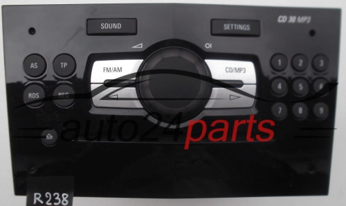 RADIO CD MP3 OPEL  497 316 088 / 497316088 / 13 289 921 HF / 132899221HF / CD30 - R238