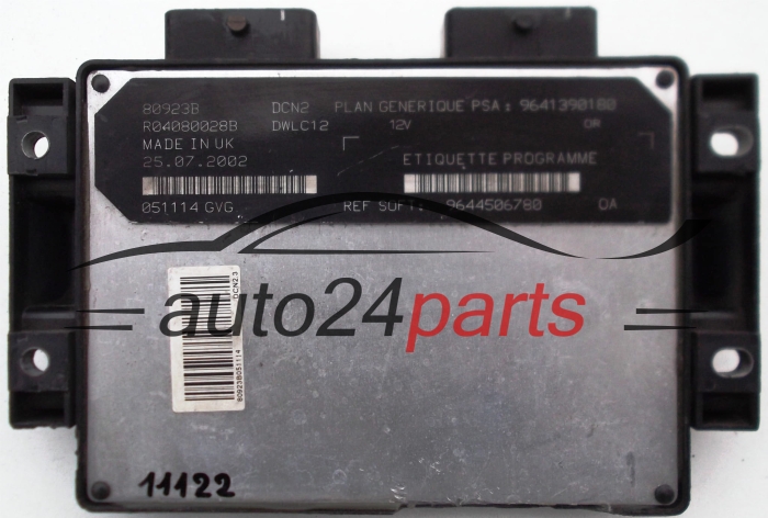 KOMPUTER STEROWNIK SILNIKA CITROEN PEUGEOT LUCAS R04080028B, PSA 9641390180, SOFT 9644506780,DCN2, DWLC12