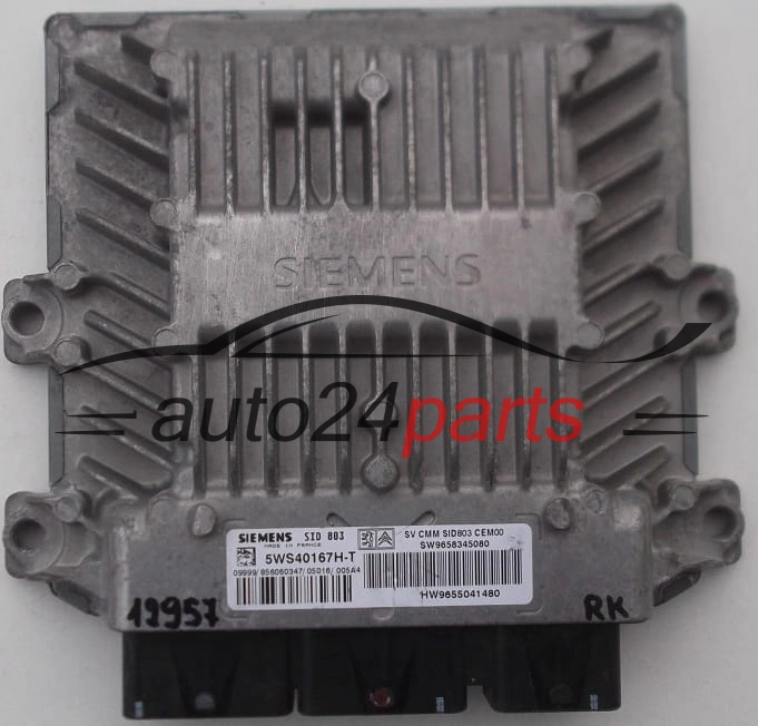 Edytuj produkt: KOMPUTER STEROWNIK SILNIKA PEUGEOT 407 2.0 HDI SIEMENS  5WS40167HT, SW 9658345080