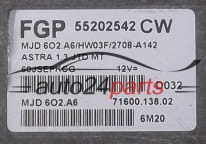CALCULATEUR MOTEUR OPEL ASTRA 1.3 JTD MAGNETI MARELLI MJD 6O2.A6, MJD602A6, FGP 55202542 CW, 55202542CW, 71600.138.02, 7160013802