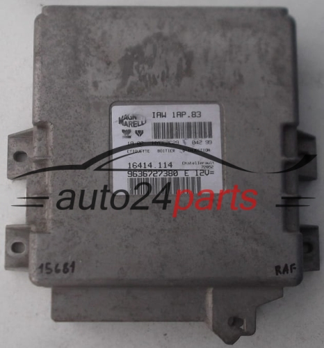 CENTRALITA DE MOTOR PEUGEOT 206 MAGNETI MARELLI IAW 1AP.83, IAW1AP83, 16414.114, 16414114, 9636727380E