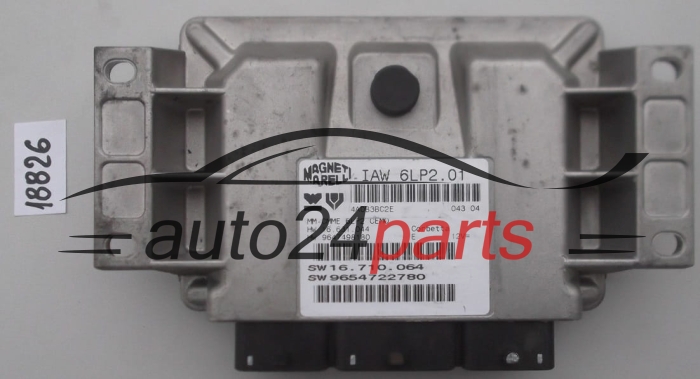 KOMPUTER STEROWNIK SILNIKA PEUGEOT 307 1.4 MAGNETI MARELLI IAW 6LP2.01, IAW6LP201, HW 16.631.044, 16631044, 9647498180, HW 16.710.064, 16710064, 9654722780 