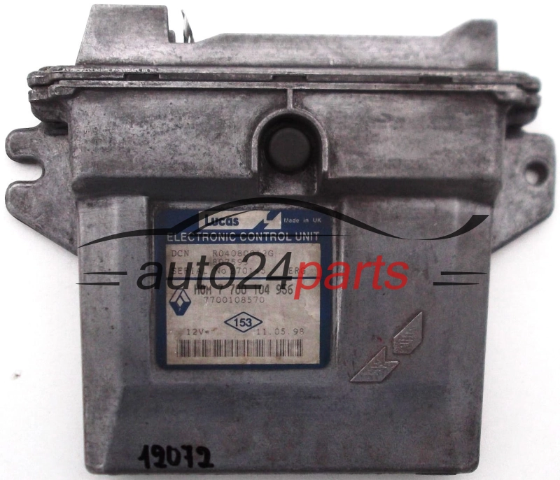 KOMPUTER STEROWNIK SILNIKA RENAULT KANGOO 1.9D, HOM 7 700 104 956, 7700104956, R04080012G, 80759J - 
