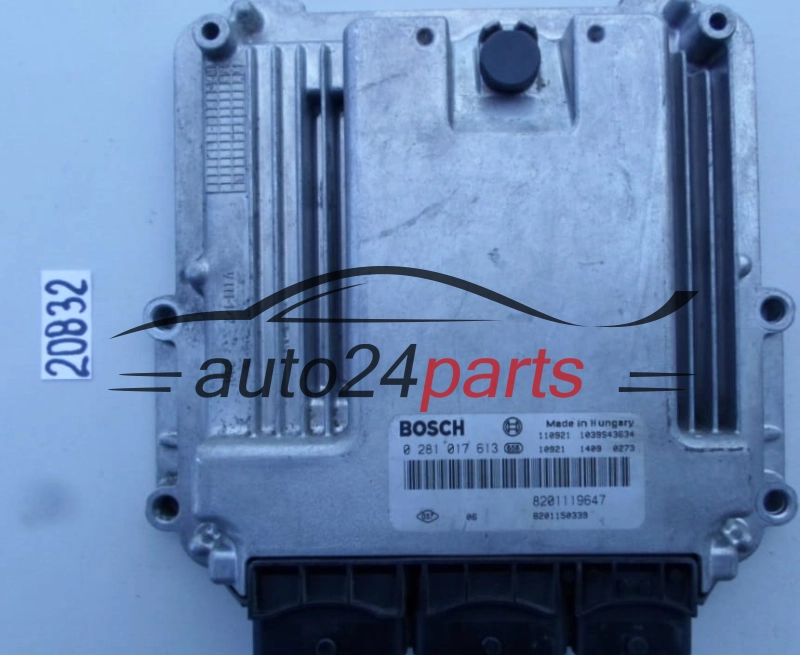 KOMPUTER STEROWNIK SILNIKA RENAULT LAGUNA 2.0 DCI BOSCH 0 281 017 613, 0281017613, 8201119647, 8201150339, 1039S43634