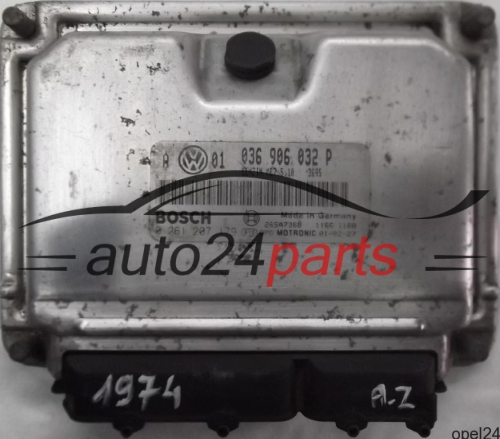 MOTORSTEUERGERÄT ECU STEUERGERÄT VW VOLKSWAGEN GOLF BORA 1.4 036906032P, BOSCH 0261207179 