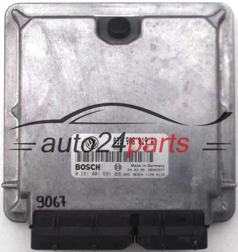 KOMPUTER STEROWNIK SILNIKA VW VOLKSWAGEN PASSAT 1.9 TDI, BOSCH 0 281 001 691, 0281001691, 038 906 019 A, 038906019A 