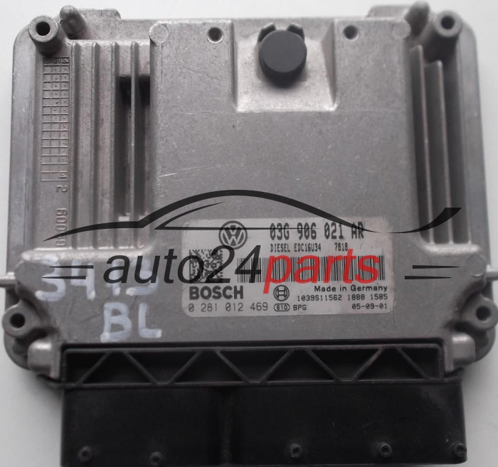 CALCULATEUR MOTEUR VW VOLKSWAGEN CADDY 1.9 TDI BOSCH 0 281 012 469, 0281012469, 03G 906 021 AR, 03G906021AR