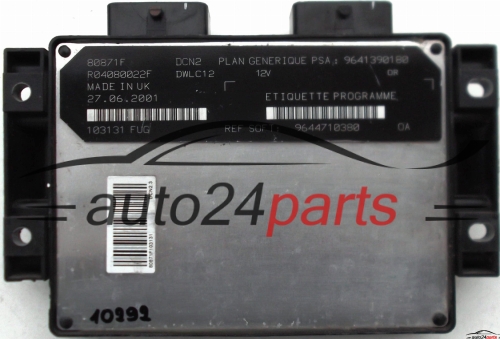 ECU CENTRALITA DE MOTOR CITROEN PEUGEOT LUCAS R04080022F, PSA 9641390180, SOFT 9644710380, DCN2, DWLC12