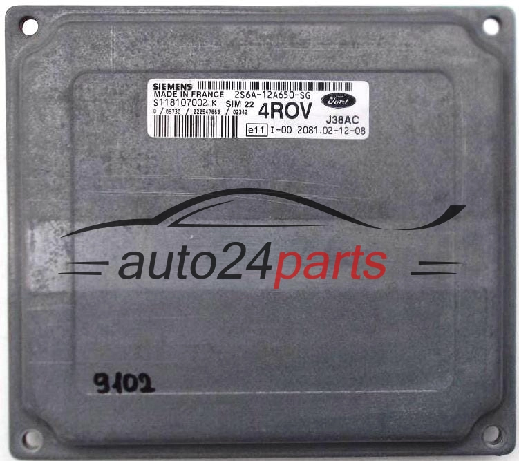 ECU CENTRALITA DE MOTOR  FORD FIESTA 1.4 SIEMENS S118107002 K